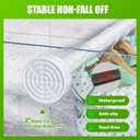 Ausemku Shower Curtain Rod - 32-104 Inch Rustproof Tension Rod, Non-Slip Spring Design, No Drilling Adjustable Curtain Rod for Bathroom, Kitchen, and ClosetWhite