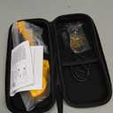 2026 New 3000mAh Cardboard Box Cutter with 2 Titanium Blades, Cordless Electric Scissors with Safety Lock & LED Light, Storage Box, 300RPM, 4.2V, Cutter for Fabric Carpet Carton Plastic Leather Cloth (Yellow/Orange)