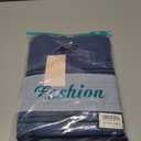 MASCOMODA Womens Sweaters Fall 2025 Oversized Striped Sweater Long Sleeve Polo V Neck Loose Side Slit Knitted Tunic Tops (Blue, XL)