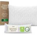 Coop Home Goods Original Adjustable Pillow, Queen Size Bed Pillows for Sleeping, Cross Cut Memory Foam Pillows - Medium Firm Back, Stomach and Side Sleeper Pillow, CertiPUR-US/GREENGUARD Gold