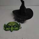 Halloween Witch Hat Mask Set, Mardi Gras Masquerade Mask for Halloween and Horror Themed Party Decoration (1PCS)