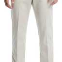 Savane Men's Geo Khaki Expandable Waistband Chino Pants (Beige, 46W x 30L )