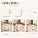 Baby Playpen, 56 * 56 * 24 inches Wooden Play Yard with Gate for Babies