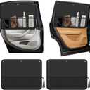 2PCS Rear Car Window Shades for Side Window,27.24x19.69 Car Sun Shade Side Windows for Shading & Storing with 7 Suction Cups on Each Piece & Pouch,Portable Cars Windows Shade for Baby
