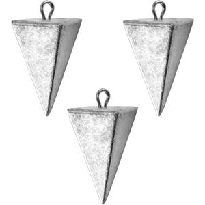 Alwonder Pyramid Sinkers Fishing Weights Fishing Sinkers, Saltwater Freshwater Lead Fishing Weight Sinker for Ocean Surf Fishing Gear Catfish Tackle 1oz 2oz 3oz 4oz 5oz 6oz 8oz 10oz 12oz 16oz 32oz (32oz Pack of 4)