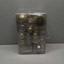 SHareconn 86PCS Christmas Tree Ornaments Clear Set, Shatterproof and Clear Plastic Baubles for Xmas Tree Decor, Holiday Wedding Party Decoration, Champagne (86CT)