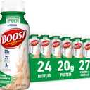 BOOST High Protein with Fiber Ready to Drink Complete Nutritional Drink, Creamy Strawberry, 8 fl oz Bottle, 24 Pack, BBD-08/17/2027