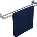 Miyili 24-Inch Bathroom Double Towel Bar Brushed Stainless Steel Bath Towel Rack Holder Wall Mount, A02N60B