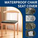 Waterproof Dining Chair Seat Covers Set of 8, Stretch Removable Dining Room Seat Covers for Dining Chairs, Kitchen, Hotel, Party