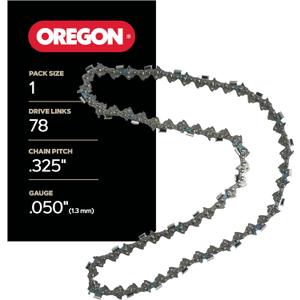 Oregon Chainsaw Chain .325" Pitch, .050" (1.3 mm) Gauge for 20 Inch Bar, 78 Drive Links Fits Echo, Poulan, Ryobi, Husqvarna and more