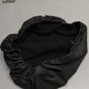 Sheomern Adjustable Shower Cap with Terry Cloth Lining, Dual Waterproof Shower Cap Reusable for Women Men Large Hair Cap for Shower Double Layer Soft Bath Cap for Braids, Long Hair, Locs, Dreadlocks (Black)