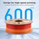 CCTREE PETG Filament 1.75mm, Gradient 3D Printer Filament, Dimensional Accuracy +/- 0.03mm, 1kg Spool(2.2lbs), Fit Most FDM 3D Printers, Gradient Purple to Pink
