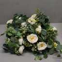 Patioman 10x10ft White Tulle Backdrop Curtain with String Lights, Wrinkle-Free Sheer Wedding Backdrop for Birthday Parties, Baby Showers, Bridal Showers, Photo Shoots and Home Decorations, White, Pack 4