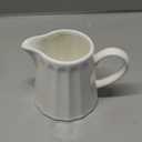 Ceramic Creamer Pitcher,Creamer Container with Handle, 10 OZ Small Milk Pitcher Milk Cup for Coffee, Sauces, Salad, White