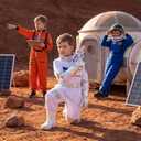 Koatobbor Kids Astronaut Costumes America Spacesuit for Boys Girls Space Jumpsuit Halloween Dress up
