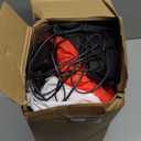 Jenaai 8 ft Christmas Inflatable Santa Outdoor Decoration Giant Black Santa Claus Gift Bags with Build in LED Light Blow up Christmas Yard Decor for Xmas Party Outside Garden Holiday Decoration