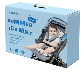 Baby Car Seat Stroller Gel Cooling Pad,Foldable Infant Cooler Mat for Summer
