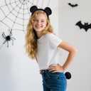 Bear Ears Headband Tail Set, Bear Costume Headband for Adults Women Men for Halloween Party Headwear Accessory (One Size, Black)