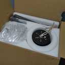 Hounberi Ceiling Fans with Lights,Modern Low Profile Ceiling Fan with Remote Control,5 DualSided Blades,Reversible DC Motor,40" Black Small Flush Mount Ceiling Fan for Bedroom Indoor/Outdoor Use