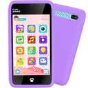 MOMILLA Kids Smart Phone Toys for Girls, 3.97” Touchscreen, Dual Cameras with Stickers, 200+ Games & 16GB Storage, Christmas Birthday Gifts for Kids Age 3-10, Educational Mini Toddler Play Phone Toy