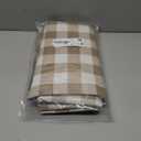 Smiry Rectangle Table Cloth, Waterproof Vinyl Tablecloth with Flannel Backing, Wipeable Buffalo Plaid Table Cover for Dining, Indoor and Outdoor (Khaki & White, 60"x102")