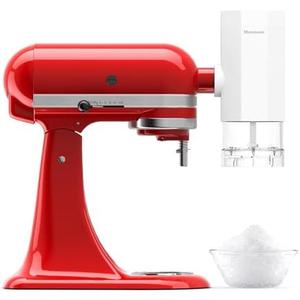 Shave Ice Attachment for Kitchenaid Stand Mixer, Snow Cone Shaved Ice Machine, with Coarse and Fine Blades, 8 Ice Molds