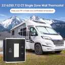 3316250.712 RV Single Zone Wall Thermostat Replacement for Dometic for RV/Camper Conditioners - Precise Temperature Control w, Bright Blue Backlight Self-extinguishingBlack