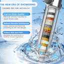 PWERAN Filtered Shower Head with Handheld, High Pressure 3 Spray Mode Showerhead with 18 Stage Water Softener Filters for Hard Water - Handheld Shower Head-Remove Chlorine-BLUE