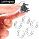 45 Pieces Whiteboard Magnets Round Clear Circle Plastic Magnets for Magnetic Dry Erase Boards, Refrigerator, 1.2 Inch