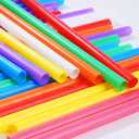 200 Pcs Jumbo Smoothie Straws,Colorful Disposable Wide-mouthed Large Straw.