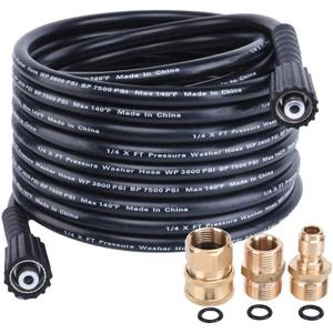 25 Ft High Pressure Washer Hose, Upgraded Power Washer Hose for Replacement and Extension, M22 14mm or M22 15mm