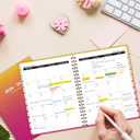 2 x 2026 Monthly Planner - 2 Year Monthly Planner, JAN.2026 to DEC.2027, 8.5" x 11", Large Calendar with Spiral Bound, 24 Coated Tabs,24 Months Perfect for School & Office Schedule, Orange & Pink