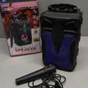 Dnil Portable Wireless Speaker with high-Definition Sound Quality, Voice Control Function, RGB Multi-Color Rhythm Lights, Suitable for Home and Outdoor use (Blue)