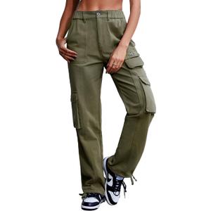 Casei  Women's Hiking Cargo Pants Joggers Cotton Casual Military Army Combat Work Pants with 7 Pocket, XS