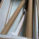 42 x 19.7 Inch Clear Tempered Glass Coffee Table with Rounded Edges