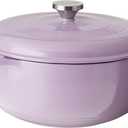 Lodge Essential Enamel Cast Iron Dutch Oven - Perfect for Bread Baking, Braising, Marinating & Slow Cooking - Features Moisture-Sealing Lid & Dual Handles - Kitchen Essentials - 6 Quarts - Lilac