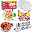 IFLOVE Paint Your Own Stepping Stones for Kids Craft Kits,Arts and Crafts for Kids Ages 4-8,5 Pack Painting Crafts for Girls Ages 8-12Outdoor Toys Art Supplies Toddler Birthday Gift (Multicolored)