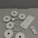 EZVALO Puck Lights with Remote 6 Pack, Rechargeable Under Cabinet Lights with Charging Station, 2 Color Temps Motion Sensor Light Group Control, Dimmable LED Puck Light for Kitchen, Bedroom, Shelf