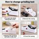 Besynersharp Pro, 2026 New Electric Knife Sharpener for All Kitchen Knives, Double Sided Knife Sharpener with Replacement Grinding Tools, Quick Sharpening & Polishing, Stable Non-Slip Base (2PCS)