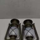 Solar Lantern Outdoor Hanging Solar Lights Dancing Flame Led Waterproof Camping Lamps, Landscape Decor for Table Patio Garden Yard Pathway Porch 2 Pack, Bronze 