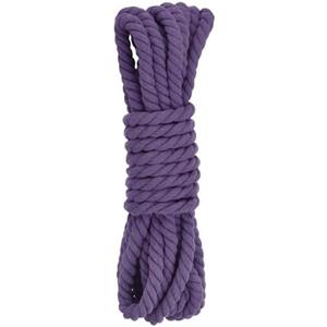 Rebower 0.5 Inch 25 Feet Macrame Cord, Cotton Cord Rope String 3 Strands Twisted Braided Thick Macrame Cord [for Crafts Wall Plant Hangers] - Purple