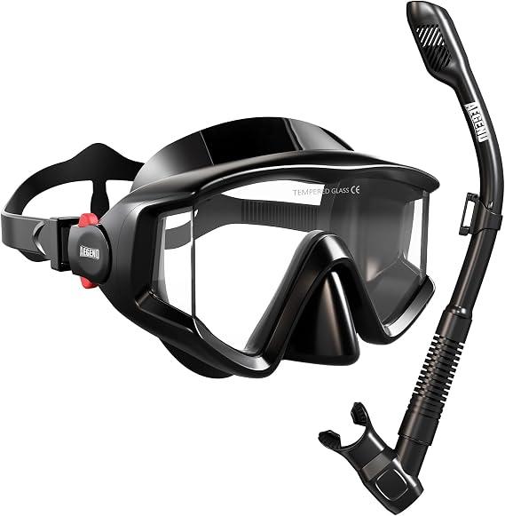Aegend Snorkeling Gear for Adult with Travel Mesh Bag
