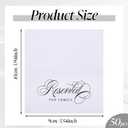 50 Pcs Small Reserved Signs for Wedding, 3.94x3.54 Inches White Tented Place Cards Double Sided Reserved Table Signs Seating Sign for Parties Reception