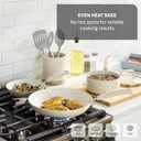 T-Fal Signature Nonstick 8 & 10 Frying Pan Skillet Set, Dishwasher Safe, Oven Safe to 350F, Pots and Pans Set, Non Stick Chef- Pan, Cream