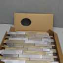 Weimeisc 10 Sheets Peel and Stick Backsplash Tile for Kitchen, Self-Adhesive Mosaic Tile, Stick on Bathroom VanitiesFireplace Dcor, Laundry Table(11.25" X 12.7") (Light Brown)