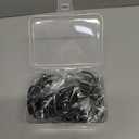 Hotop 30 Pcs Metal Drapery Curtain Rings 0.98/1.26/1.65 inch Interior Diameter and 30 Pcs Hanging Curtain Drapery Pin Hooks for Window Door Shower(Black,42 mm)