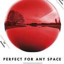 10 Inch Stainless Steel Gazing Globe,v2croft Hollow Ball Mirrored Surface Polished Shiny Sphere,Garden Stainless Steel Gazing Ball for Outdoor Lawn Pond Yard Ornament(red)