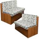 Molasofa RV Dinette Cushion Covers, RV Booth Seat Cover Stretchable Camper Cushion Couch Covers Washable Slipcovers for Camper Car Bench (2 Backrest Covers & 2 Bench Covers, Beige)