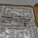 2Pack Under Shelf Basket Organizer,Adjustable Hanging Holder Storage for Cabinet Pantry Kitchen Cupboard Desk Counter Bookshelf Organization Add-on Space Saver Heavy Duty Slide-in,White (Large)