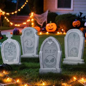 Jack Sally Tombstones Yard Signs, 17 Inch Gravestones Set Scary Halloween Decor Christmas Nightmare Halloween Decorations Outdoor Before Lawn Garden RIP Pumpkin Yard Stakes Outside Graveyard, Not Foam Jack Sally Tombstones Yard Signs, 17 Inch Gravestones Set Scary Halloween Decor Christmas Nightmare Halloween Decorations Outdoor Before Lawn Garden RIP Pumpkin Yard Stakes Outside Graveyard, Not Foam